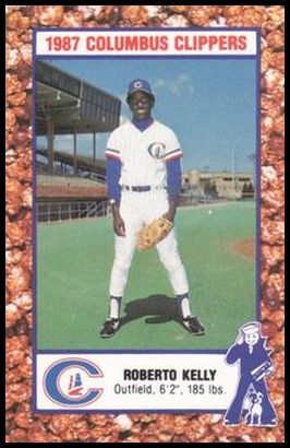 1987 Cracker Jack Columbus Clippers Police 14 Roberto Kelly